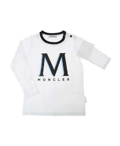 Moncler Logo-print Cotton T-shirt In White