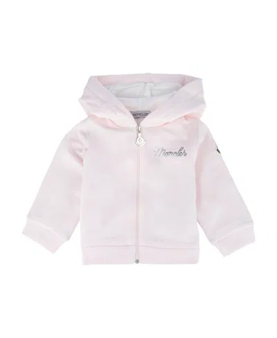 Moncler Logo-print Cotton Tracksuit Set In Pink
