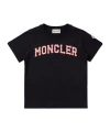 Moncler Logo Print Cotton T-shirt In Black