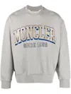 Moncler Logo-print Crew-neck Jumper In 灰色