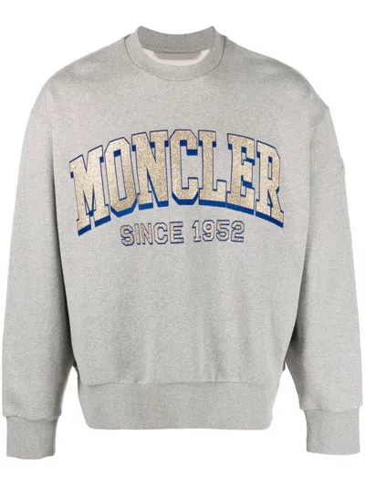 MONCLER LOGO-PRINT CREW-NECK JUMPER