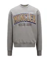 Moncler Logo-print Crew-neck Jumper In Gray
