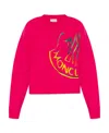 Moncler Logo-print Crew-neck Sweatshirt In Red
