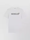 Moncler White Crewneck T-shirt With Logo Print In White