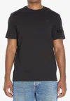 Moncler Black Solid Crew Neck T-shirt In Black