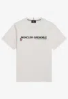 Moncler Logo Print Crewneck T-shirt In Cream