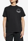 Moncler Archive Line Logo T Shirt In Black