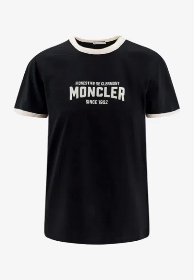 Moncler Logo Print Crewneck T-shirt In Multi