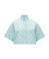 Moncler Woman Shirt Turquoise Size 2 Polyester In Blue