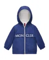 Moncler Logo-print Detail Hooded Jacket In Blue