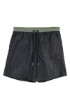 Moncler Logo-print Drawstring Swim Shorts In Black