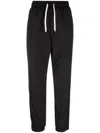 Moncler Logo-print Drawstring Track Pants In Black