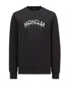 Moncler Logo-print Faded-effect Sweatshirt In Black