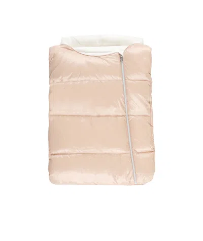 Moncler Logo Print Holding Bag In Nude
