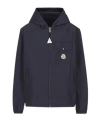 Moncler Logo-print Hooded Jacket In Blue