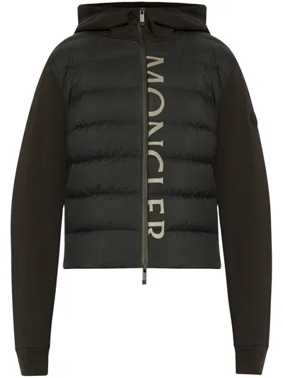 MONCLER LOGO-PRINT HOODED PADDED JACKET