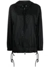 Moncler Hooded Rain Jacket In Black