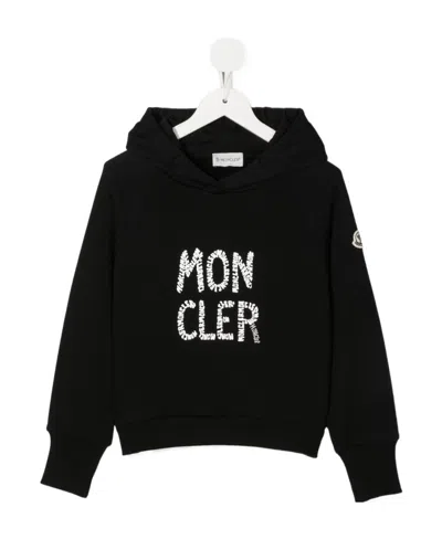 Moncler Logo-print Hoodie In Black