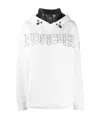 Moncler Logo Print Hoodie In White