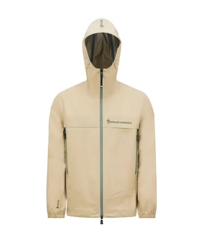 Moncler Logo-print Jacket In Nude