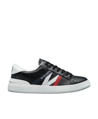 Moncler Logo-print Lace-up Sneakers In Black