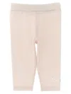 Moncler Logo Print Leggings In Pink