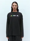 Moncler Black Printed Long Sleeve T-shirt In Black