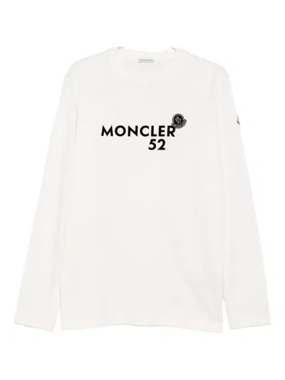 Moncler Logo-print Long-sleeve T-shirt In White