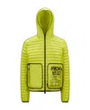 Moncler Logo-print Padded Down Jacket In Yellow