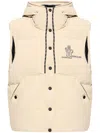 Moncler Logo-print Padded Gilet In Neutrals