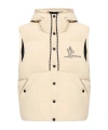 Moncler Logo-print Padded Gilet In Nude