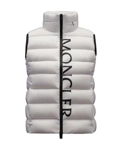 Moncler Logo-print Padded Gilet In White