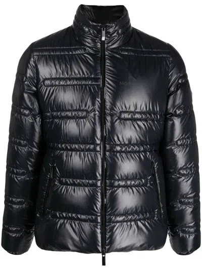 Moncler Logo-print Padded Jacket In Black