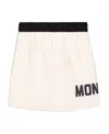 Moncler Logo Print Pleated Mini Skirt In White