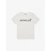 Moncler Logo-print Short-sleeve Cotton-jersey T-shirt 4-14 In Natural