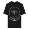 Moncler Logo Printed Crewneck T-shirt In Black