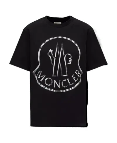 Moncler Logo-print Short-sleeve T-shirt In Black