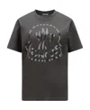 Moncler Logo Printed Crewneck T-shirt In Black