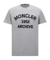 Moncler Logo Print Short-sleeved T-shirt In Gray