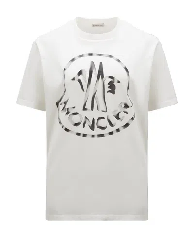 Moncler Logo-print Short-sleeved T-shirt In White