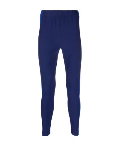 Moncler Logo-print Skinny Trousers In Blue