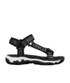 Moncler Logo-print Strap Sandals In Black
