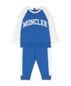 Moncler Logo-print Stretch-cotton Tracksuit In Blue