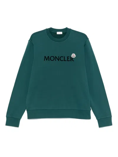 Moncler Logo-print Sweatshirt In Green