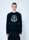 Moncler Blurred Logo Sweatshirt In Black