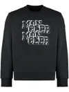 Moncler Men's Logo Detail Cotton Sweatshirt In Black