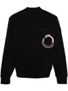 Moncler Logo-print Drop-shoulder Sweatshirt In Black