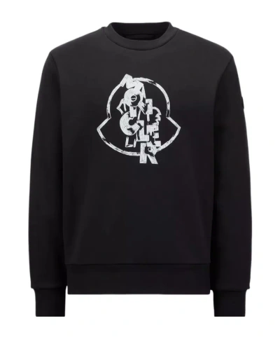 MONCLER MONCLER LOGO PRINTED CREWNECK SWEATSHIRT