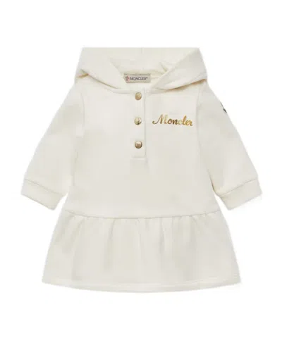 Moncler Logo-print Sweatshirt Dress In White