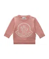 Moncler Logo-print Sweatshirt In Pink